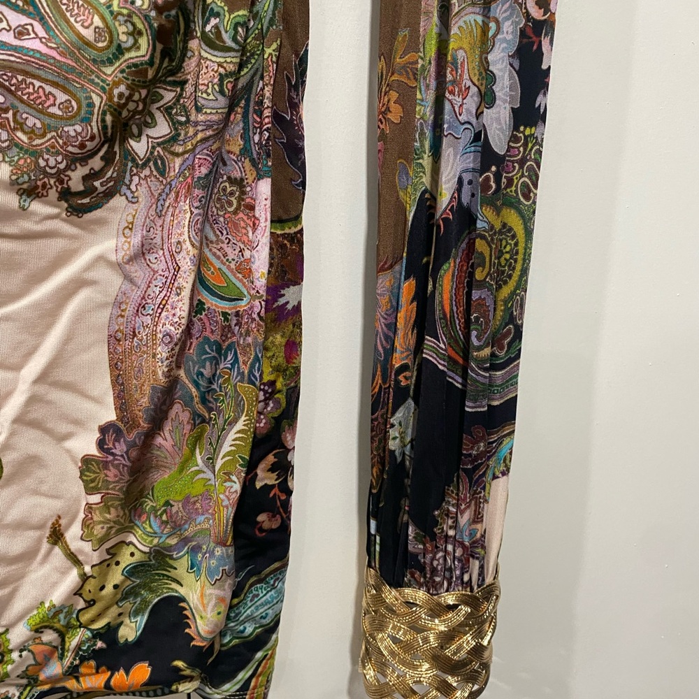 Sky Dress women’s large Mini multicolored floral cuff Bodycon long sleeves - Picture 7 of 14